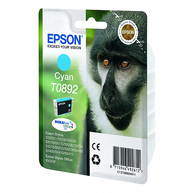 EPSON T0892 inktcartridge cyaan low capacity 3.5ml 1-pack bl