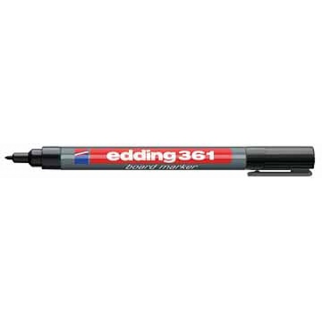 WHITEB MARKER EDDING 361 ZWART
