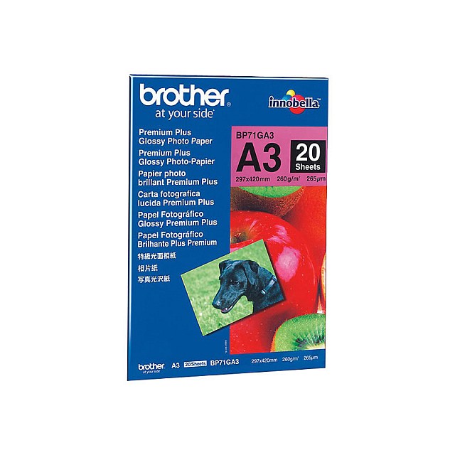 BROTHER BP-71GA3 Glossy photo inktjet 260g/m2 A3 20 sheets 1
