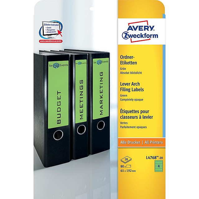 DS 80 ORDNERETIK 192X61 GROEN