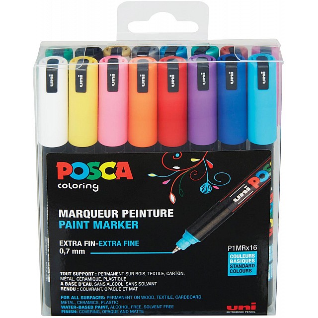 PAINTMARKER POSCA 0,7 ASS 16X
