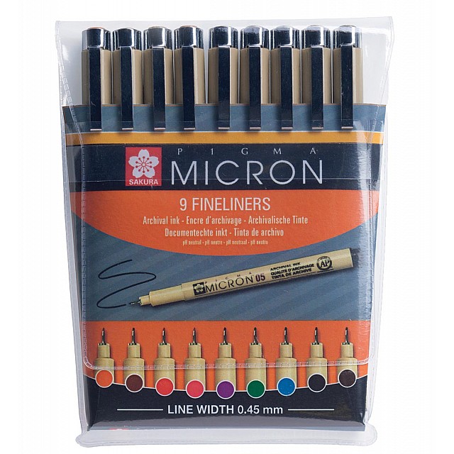 TEKENSTIFT PIGMA MICRON 05 9X
