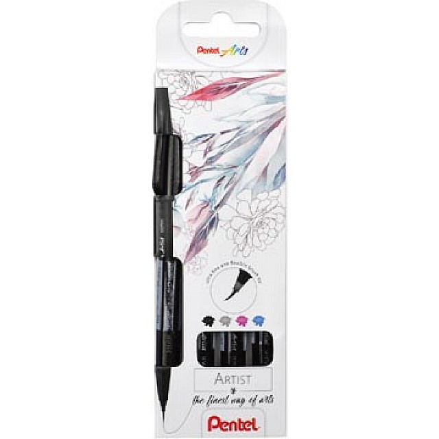 PENTEL BRUSHPEN ARTIST ET4 ASS