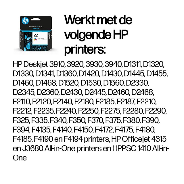 HP 22 original Ink cartridge C9352AE UUS tri-colour standard