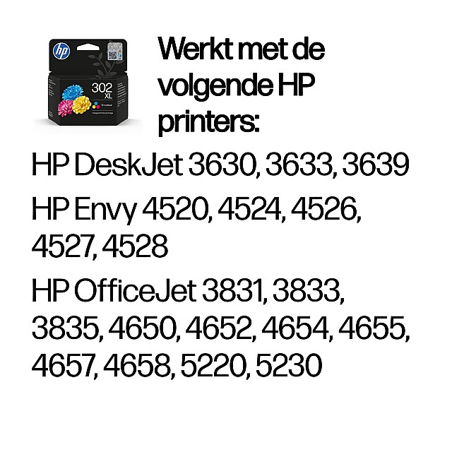 HP 302XL original Ink cartridge F6U67AE UUS Tri-color