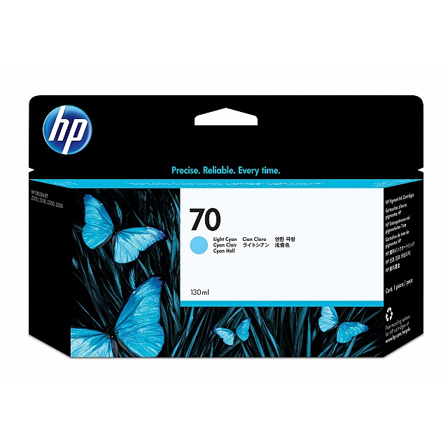 HP 70 original Ink cartridge C9390A light cyan standard capa
