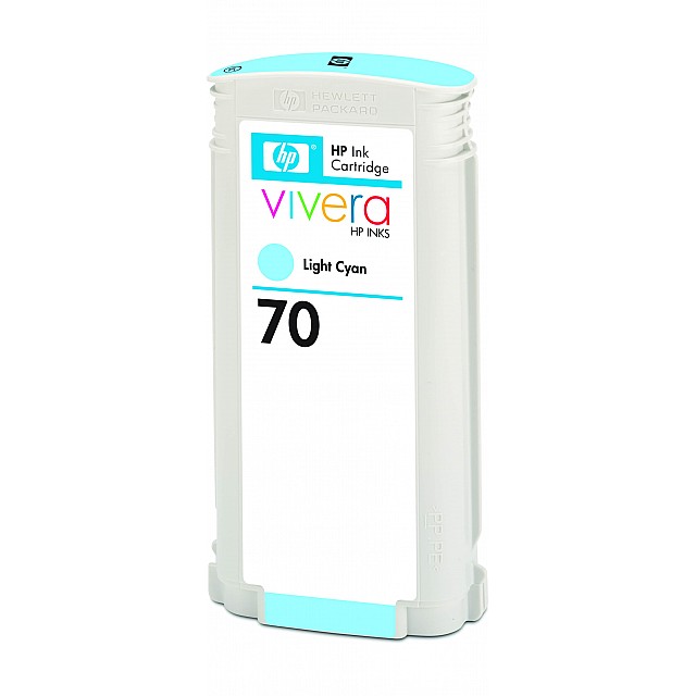 HP 70 original Ink cartridge C9390A light cyan standard capa