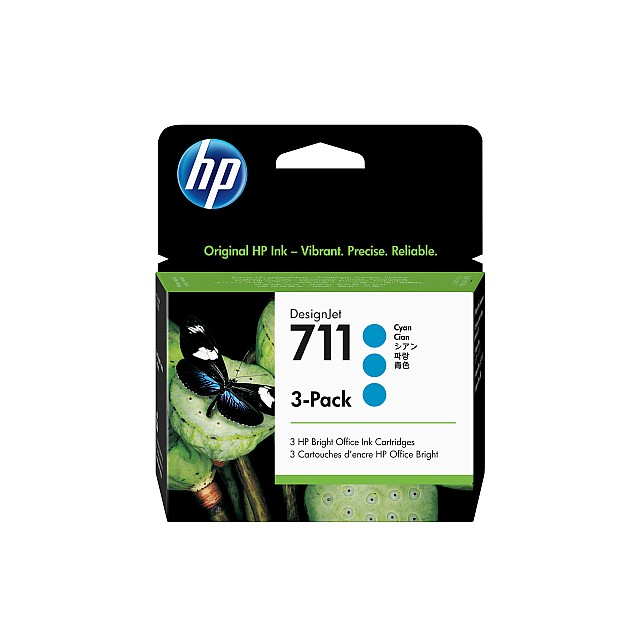 HP 711 original Ink cartridge CZ134A cyan standard cap 3st