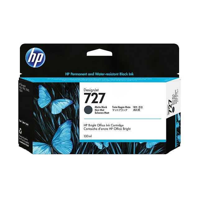 HP 727 original Ink cartridge B3P22A matte black standard ca