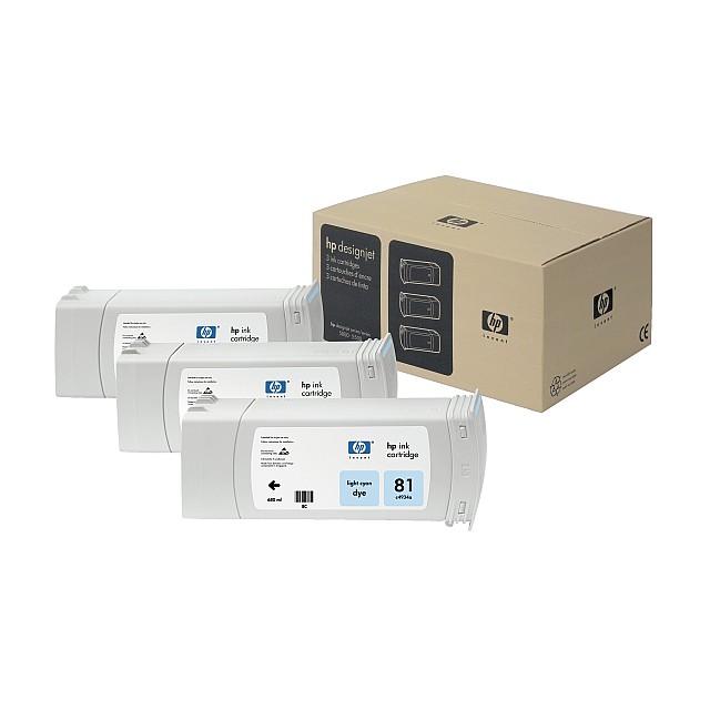 HP 81 original dye Ink cartridge C5070A light cyan standard