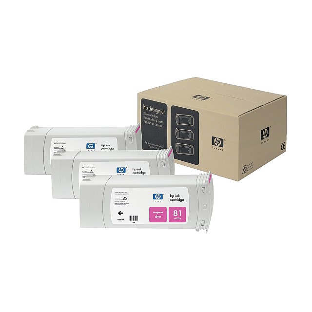 HP 81 orginele dye inktcartridge magenta standard capacity 3