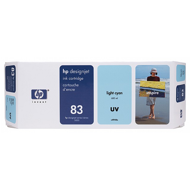HP 83 originele UV inktcartridge licht cyaan standard capaci
