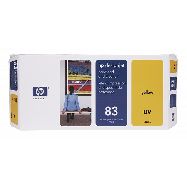HP 83 originele printkop incl. reiniger geel standard capaci