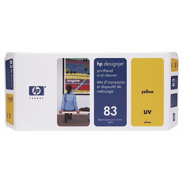 HP 83 originele printkop incl. reiniger geel standard capaci