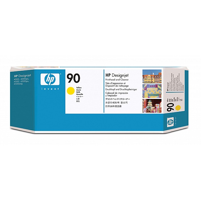 HP 90 original printhead C5057A incl. cleaner yellow standar