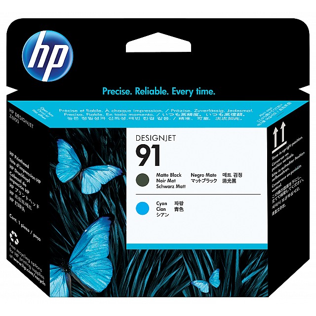 HP 91 original printhead C9460A matte black and cyan standar