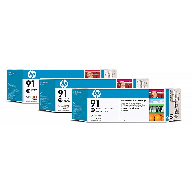 HP 91 originele ink cartridge foto zwart standard capacity 3