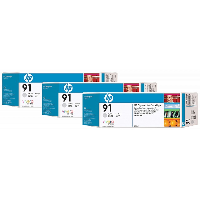 HP 91 originele ink cartridge lichtgrijs standard capacity 3