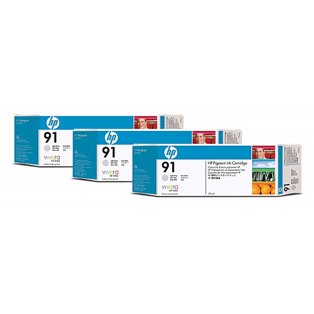 HP 91 originele ink cartridge lichtgrijs standard capacity 3