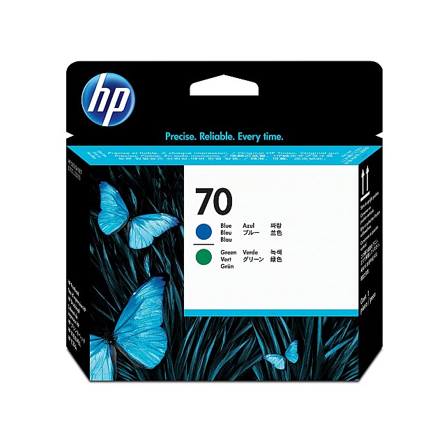 HP 70 original printhead C9408A blue and green