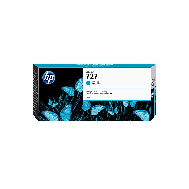 HP 727 original 300-ml Ink cartridge F9J76A Cyan