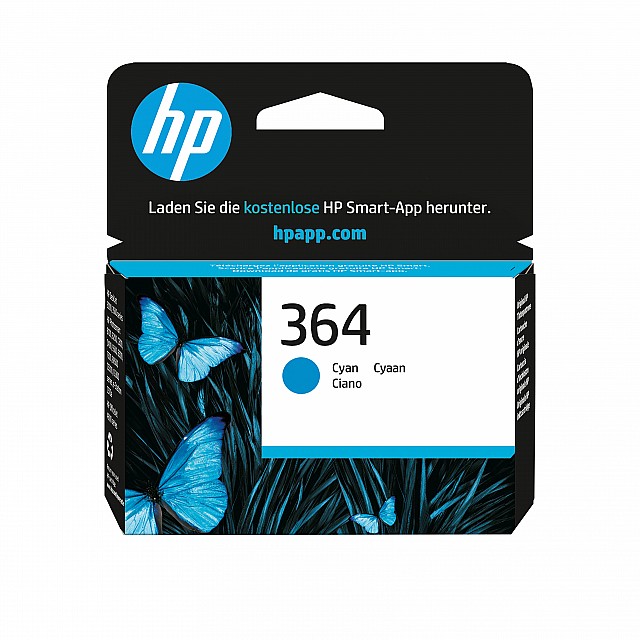 HP 364 original Ink cartridge CB318EE BA1 cyan standard capa