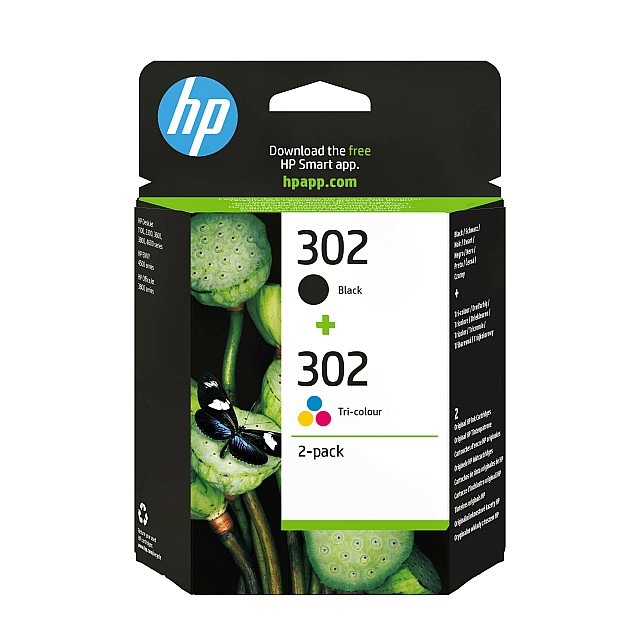 HP 302 original Ink cartridge X4D37AE 301 Combo 2-Pack BLIST