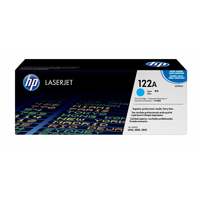 HP 122A original Colour LaserJet Toner cartridge Q3961A cyan