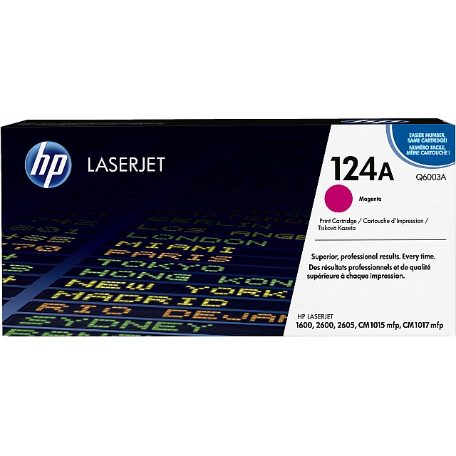 HP 124A original Colour LaserJet Toner cartridge Q6003A mage