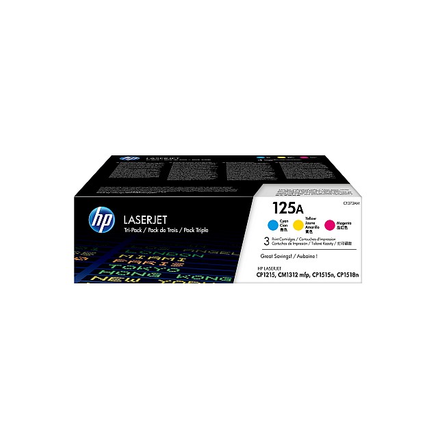 HP 125A original Toner cartridge CF373AM cyan magenta yellow