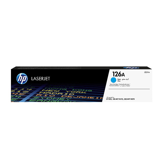 HP 126A original LaserJet Toner cartridge CE311A cyan standa