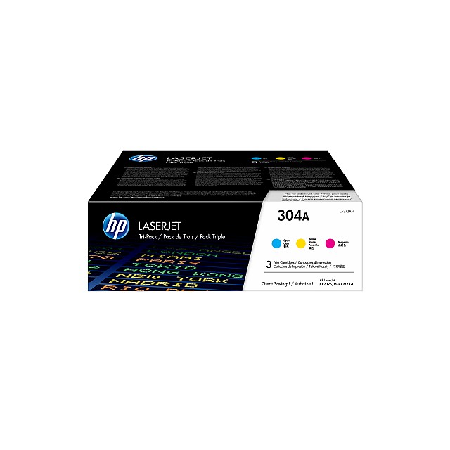 HP 304A original Toner cartridge CF372AM cyan magenta yellow