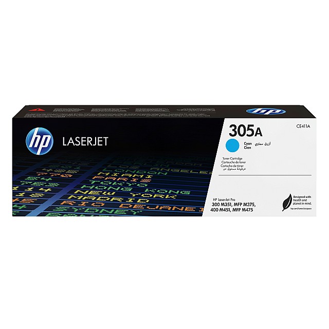 HP 305A original LaserJet Toner cartridge CE411A cyan standa