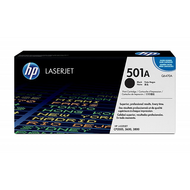 HP 501A original Colour LaserJet Toner cartridge Q6470A blac