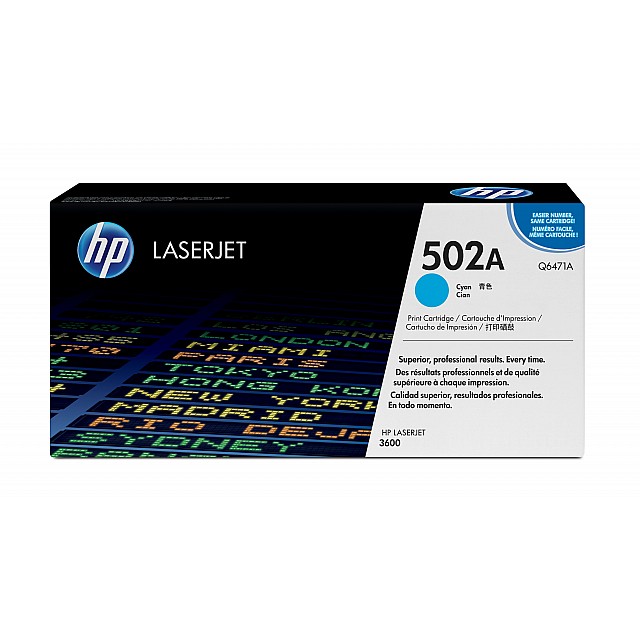 HP 502A Colour LaserJet originele toner cartridge cyaan stan