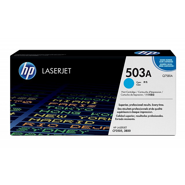 HP 503A original Colour LaserJet Toner cartridge Q7581A cyan
