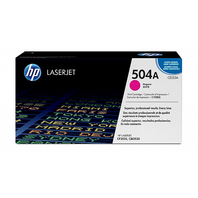 HP 504A original Colour LaserJet Toner cartridge CE253A mage
