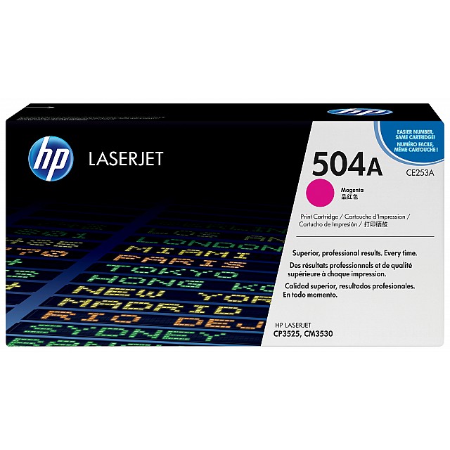 HP 504A original Colour LaserJet Toner cartridge CE253A mage