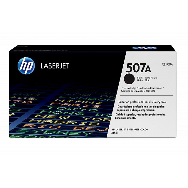 HP 507A original original Toner cartridge CE400A black stand