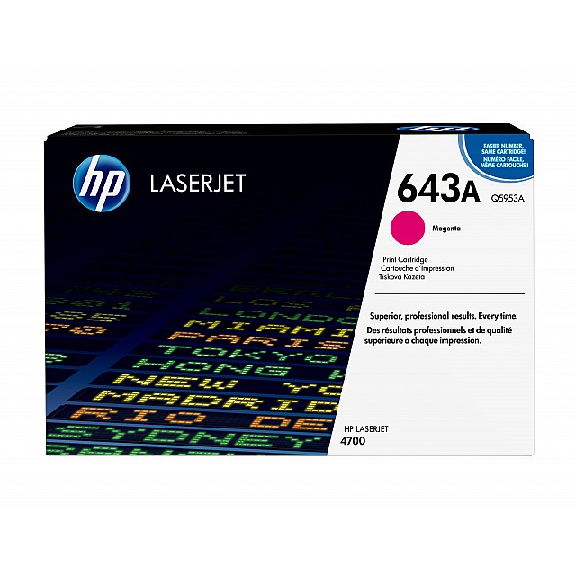 HP 643A original Colour LaserJet Toner cartridge Q5953A mage