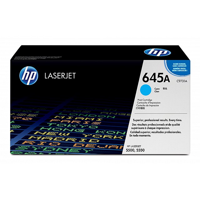 HP 645A original Colour LaserJet Toner cartridge C9731A cyan