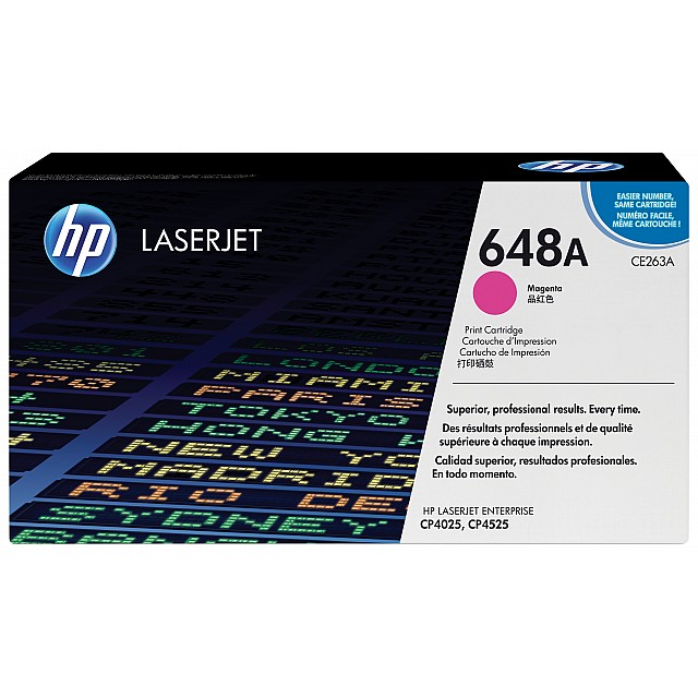 HP 648A original Color LaserJet Toner cartridge CE263A magen