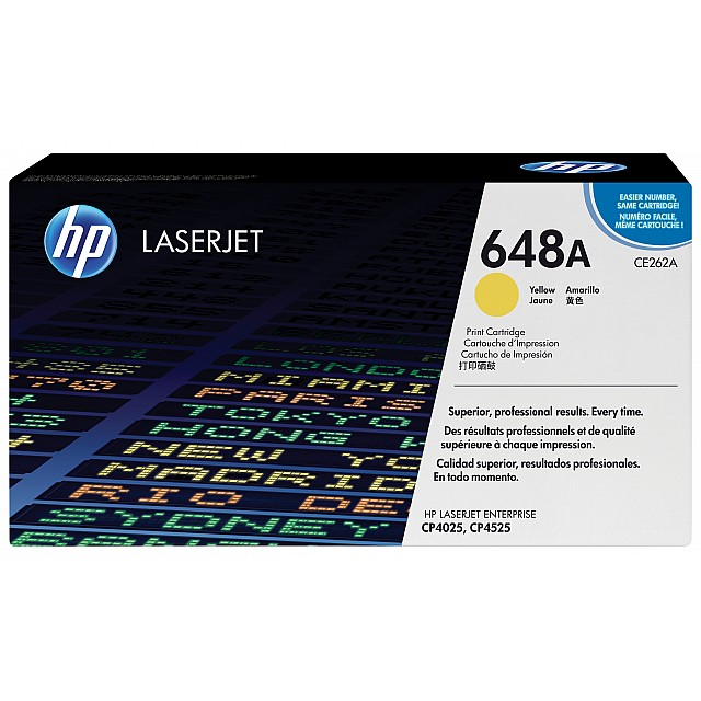 HP 648A original Color LaserJet Toner cartridge CE262A yello
