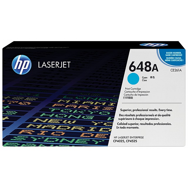 HP 648A original Color LaserJet Toner cartridge CE261A cyan