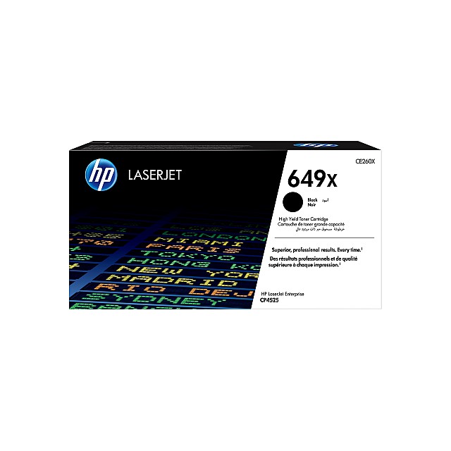 HP 649X original Color LaserJet Toner cartridge CE260X black
