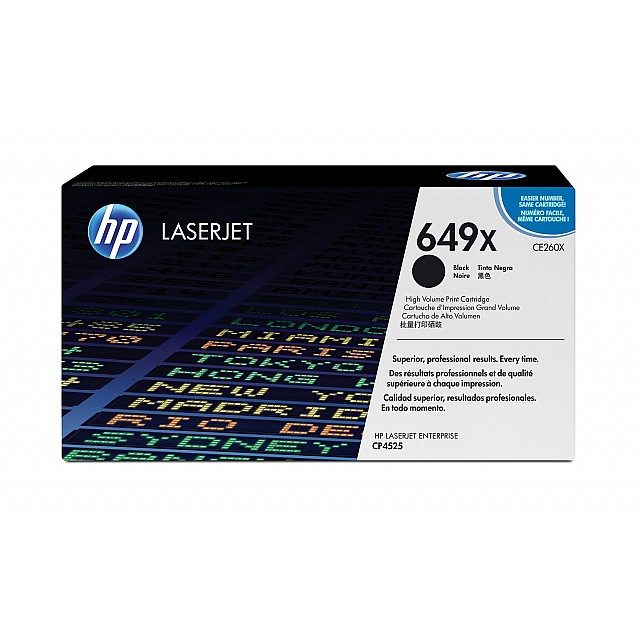 HP 649X original Color LaserJet Toner cartridge CE260X black