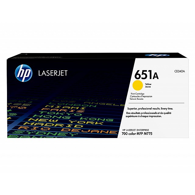 HP 651A original Toner cartridge CE342A yellow standard capa