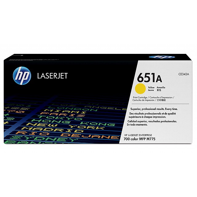 HP 651A original Toner cartridge CE342A yellow standard capa