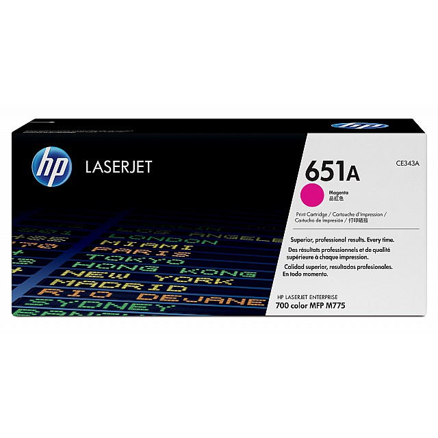 HP 651A original Toner cartridge CE343A magenta standard cap