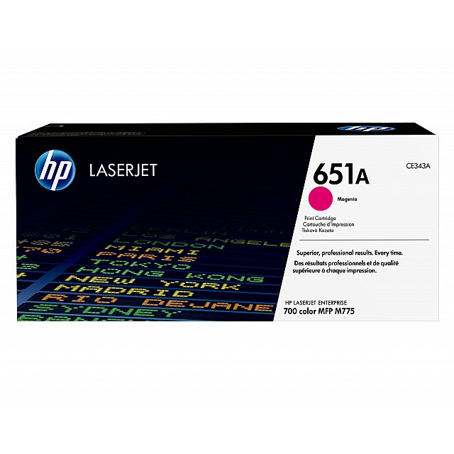 HP 651A original Toner cartridge CE343A magenta standard cap